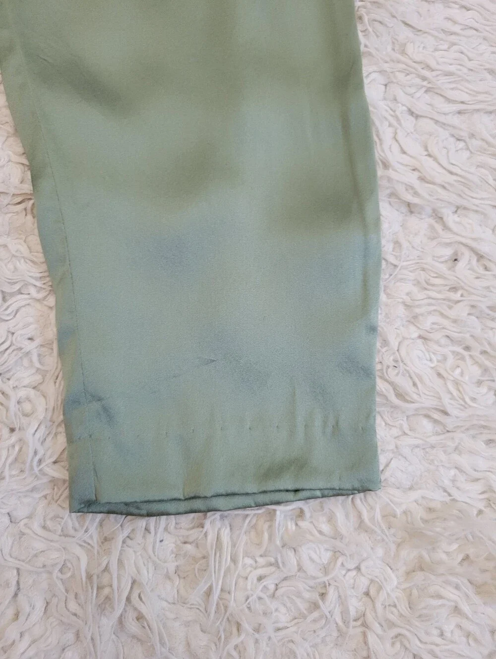 Silk Pants L'agence Womens Roxy Silk Paperbag Cargo Pant Green Sz 6